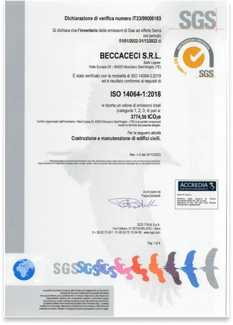 Certificazione ISO 14064:2018 — logo certificazione